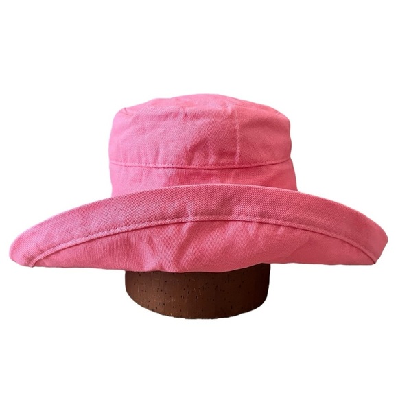 Scala Coral Pink Cotton Wide Brim UPF 50 Adjustable Bucket Sun Hat main image 5